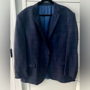 Ralph Lauren Dark Navy Checkered/Plaid Men’s Suit Jacket